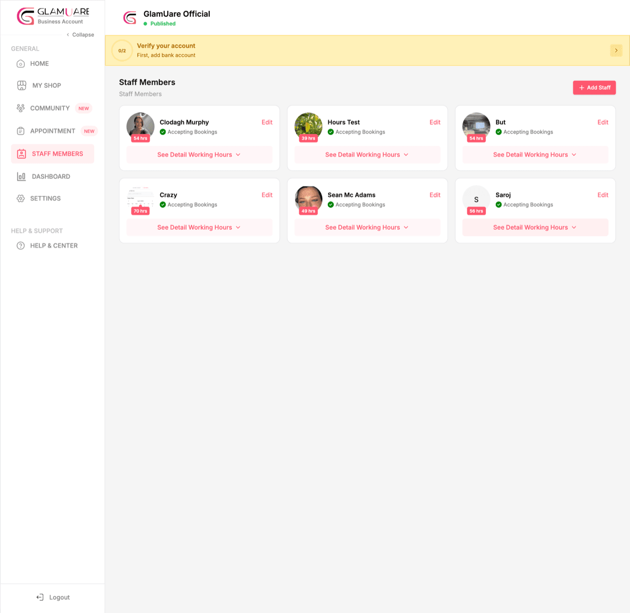 Reviews, staff & services — all yours to manage